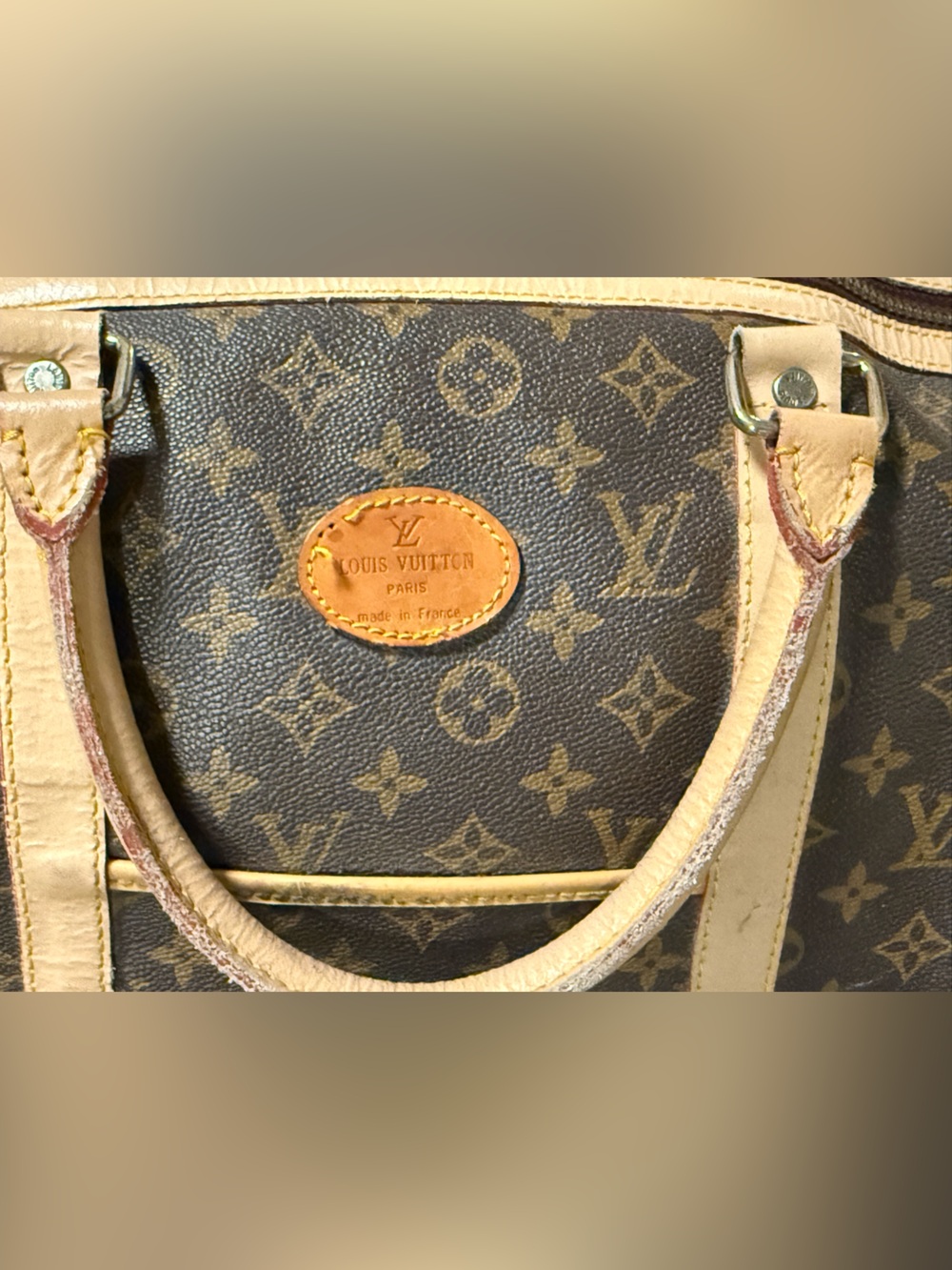 Louis Vuitton Monogram Duffel in Brown with Tan Trim. - Picture 9 of 16